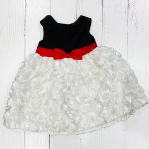 La Princess black red white floral dress